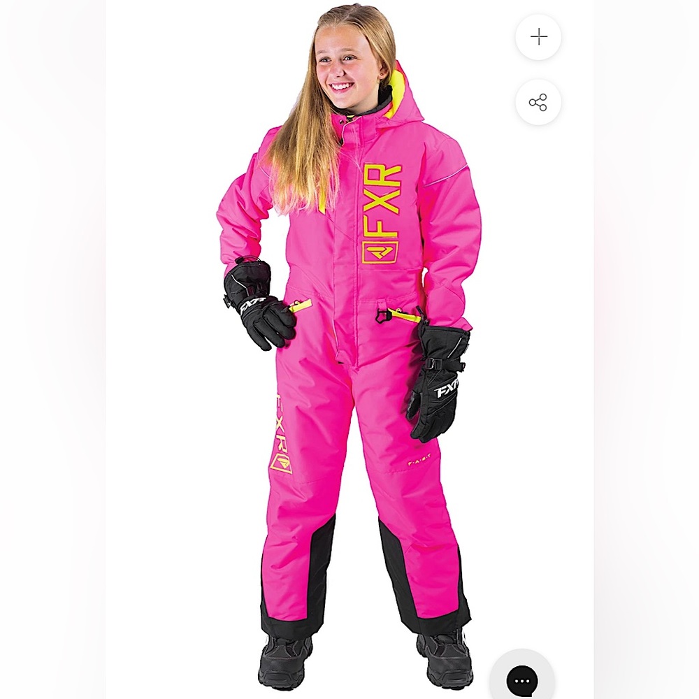 FXR Kids Pink Insulated Snow Suit